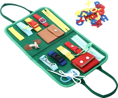 Produktbild von Pädagogische Schnalle Brettspielzeug Filz Krawatte Schuhe Lernen Montessori Sinneswahrnehmung