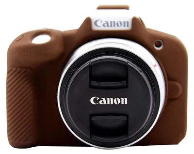 Produktbild von Leichte Kamerataschen aus Silikon für Canon EOS R50, in Dunkelbraun