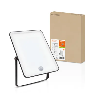 Productafbeelding van LED-schijnwerper 50W + PIR-sensor, 6500K, zwart, LEDVANCE, ESSENTIAL