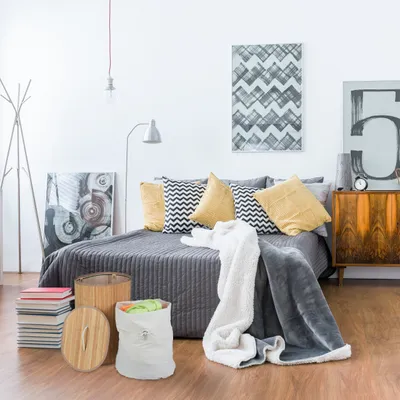 Produktbild von Relaxdays Wäschekorb Bambus, oval, 46 l, faltbar, Wäschesammler mit Deckel, Bad & Schlafzimmer, HBT: 55x42x32cm, natur