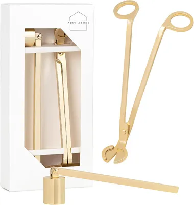 Productafbeelding van Kaars Accessoireset met kaarssnuifje en lont trimmer - goud