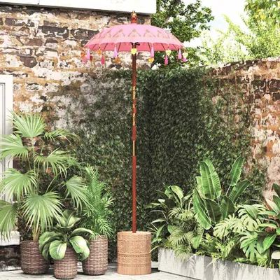 Produktbild von vidaXL Balinesischer Sonnenschirm Rosa 125 x 125 x 260 cm