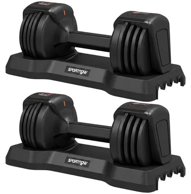 Produktbild von SPORTNOW Verstellbare Hantel 2er Set, 2-11 kg Hanteln mit Schnelleinstellung