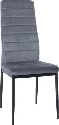 Immagine prodotto di Sedia da pranzo - Sedia da cucina - Elevato comfort di seduta, robusta struttura in metallo | Colore: grigio chiaro, Materiale: soft