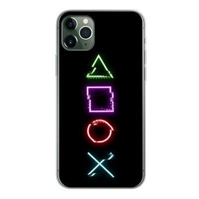Produktbild von MuchoWow® Handyhülle Schutzhülle Hülle für iPhone 11 Pro Max Spiele - Controller - Neon Silikon Softcase Handy Hülle - Schutz