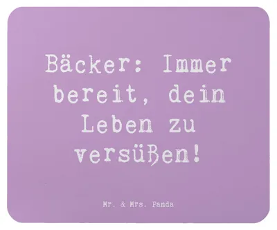 Produktbild von Mr. & Mrs. Panda Mauspad Spruch Bäcker Freude - Lavendeltraum - Geschenk, mousematte, Berufe, pc, Berufsliebe, Bäckerliebe, Mouse Pad, Mousepad, laptop, Beruf, Brot