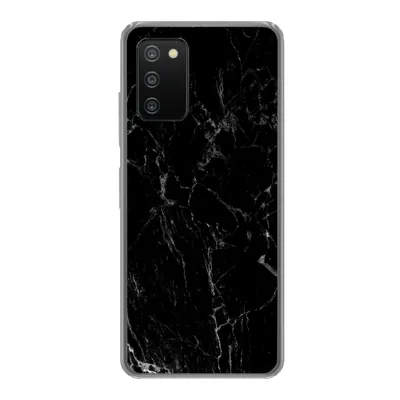 Produktbild von MuchoWow® Handyhülle Schutzhülle Hülle für Samsung Galaxy A03s Marmor - Schwarz - Naturstein Silikon Softcase Handy Hülle - Schutz