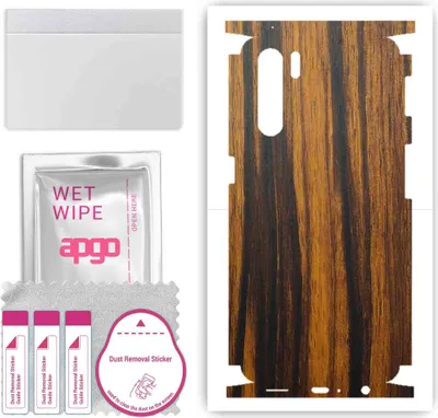 Produktbild von apgo Rückseite + Seiten Schutzfolie, Skin, kompatibel mit Oppo Reno3, Hinten Displayschutzfolie aus Vinylfolie, kratzfest, einfache Montage - Tigerwood