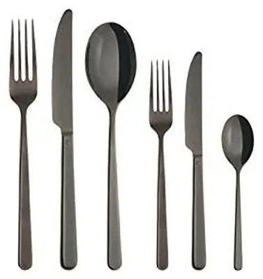 Produktbild von Sambonet Linear Edelstahl/PVDschwarz Besteck 72tlg.Vh. S0025-S00019-52713B79