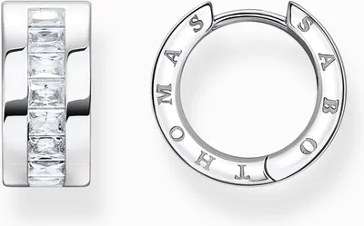 Produktbild von THOMAS SABO Creolen "Weisse Steine Pavé" Silber CR670-051-14