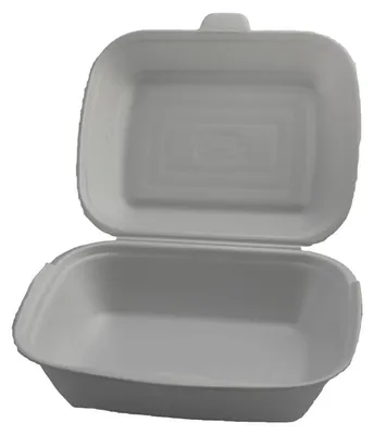 Produktbild von 125 Hamburgerbox Snackbox Lunchbox XPS 185x133x75 mm weiß