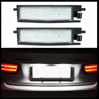 Für Toyota RAV4 II III / Auris II 2x LED PREMIUM Kennzeichenbeleuchtung 18 SMD in der Farbe von GOLDCAR