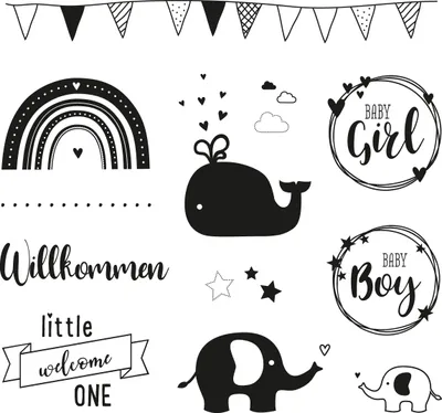 Produktbild von Clear Stamps "Willkommen Baby"