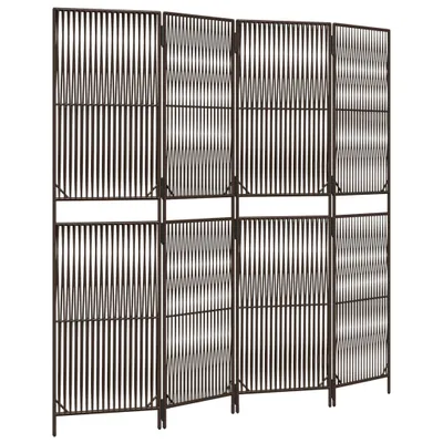 Produktbild von Paravent 4-tlg. Braun Poly Rattan