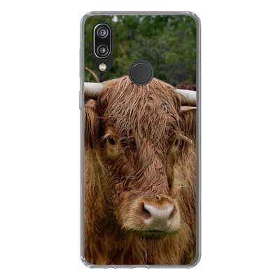 Produktbild von MuchoWow® Handyhülle Schutzhülle Hülle für Huawei P20 Lite (2020) Schottische Highlander - Tiere - Gras Silikon Softcase Handy Hülle - Kartenhalter