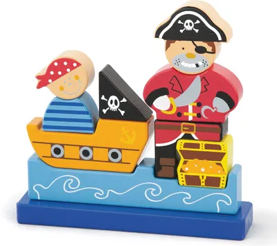 Immagine prodotto di Puzzle magnetico di legno 3D Cubi Viga Pirata