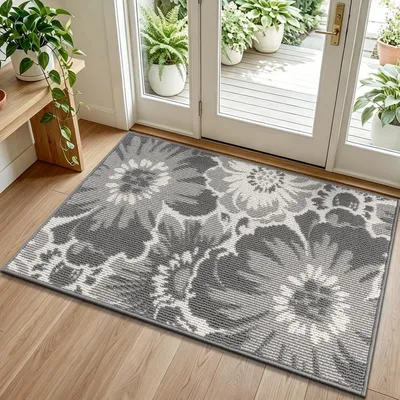 Imagen del producto de Alfombra interior, lavable, de 60x90 cm, antideslizante, para la entrada