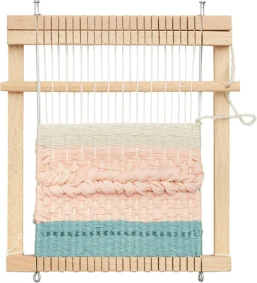 Image de Cadre de tissage en bois - jouet créatif avec du fil pour enfants