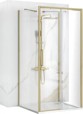 Obrázok produktu pre Prístenný Sprchový Kút REA Rapid Slide 160X90 Brush Gold 160X90X195Cm
