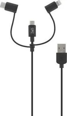 Immagine prodotto di TNB CBLIGHT3IN1 - Cavo USB con connettori Lightning + micro USB + tipo C