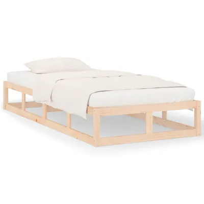 Produktbild von Massivholzbett Kiefernholz unbehandelt 90 x 200 cm