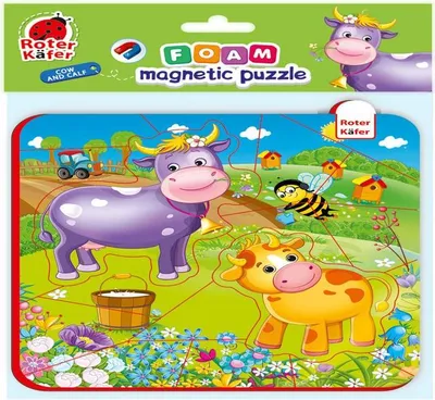 Zdjęcie produktu dla Edukacyjne Puzzle Magnetyczne - Zwierzęta Farmy, Roter Kąfer, Idealne dla Dzieci, CE|EN 71, 17x22x5 cm, 50 sztuk w kartonie