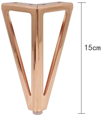 Obrázok produktu pre Kovový stojan na televízor na konferenčný stolík, 15 cm, ružovo-zlatý