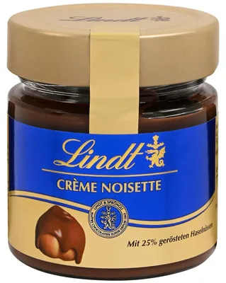 Zdjęcie produktu dla Krem z orzechów laskowych Lindt o pysznym kremowym smaku orzechów laskowych 220g