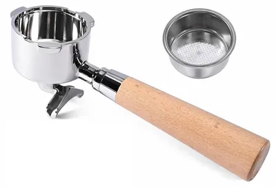 Siebträger 51 mm für DeLonghi Dedica, 3 Ohren, 2 Ausläufe, Edelstahl