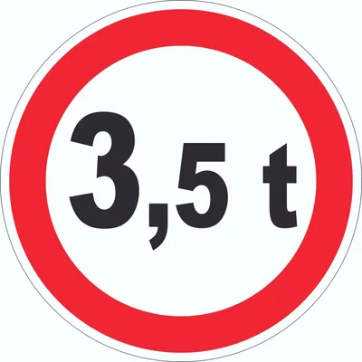 Produktbild von Durchfahrt verboten 3,5 Tonnen Aufkleber Kreis Ø500mm