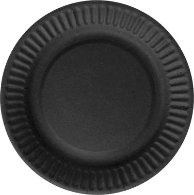 Immagine prodotto di Piattini di carta neri, 18 cm, confezione da 6 - Godan