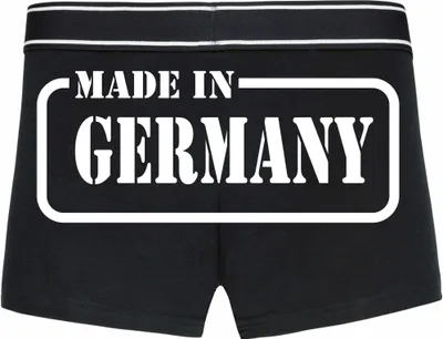 Produktbild von Boxershorts - Mann - Boxer-0019-man-black-h-XXL - schwarz - XXL - hinten -  GERMANY - lustiges Motiv - Spruch - Unterwäsche - Unterhose - Freizeit - lustig