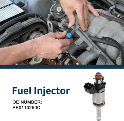 Image de Injecteur De Carburant Pour Mazda Mx-5 Miata 2.0 2016-2018 Flux Match No.Pe0113250C Buse De Carburant Noire 1 Pc
