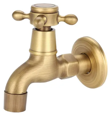 Immagine prodotto di Rubinetto a parete per acqua fredda, in ottone massiccio, stile vintage, 12,5 cm