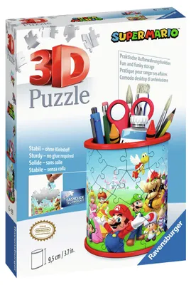 Productafbeelding van Super Mario 3D Pencil Holder - Ravensburger - Children's Puzzle - 54 Pieces - Glue-Free - Ages 6 and Up