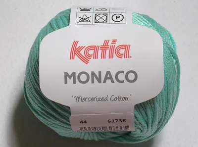 Produktbild von Monaco, mercerisiertes Baumwollgarn in PUDERGRÜN (Farbe 44), ca. 110m/50g