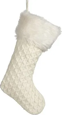 Obrázok produktu pre Vianočné ozdoby Vianočná pančucha biela 28 x 4 x 46 cm (12 kusov)