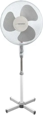 A white Esperanza stand fan on a white background.