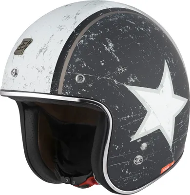 Image de Bogotto V541 Rebel casque jet, noir/blanc, XS