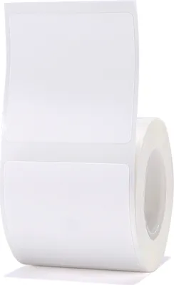 Zdjęcie produktu dla Niimbot White Blank – rolka papieru termicznego do drukarek kodów kreskowych; cena, rozmiar, nazwa, etykiety, papier wodoodporny, odporny na olej, odporny na rozdarcia, 40 × 40 mm, 180 arkuszy/rolka, do drukarek termicznych B3S/B11, do domowych organizerów i magazynów supermarketów