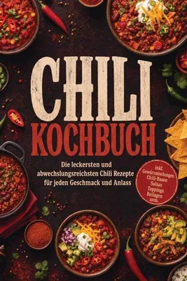 Produktbild von Chili Kochbuch: Die leckersten und abwechslungsreichsten Chili Rezepte für jeden Geschmack und Anlass - inkl. Gewürzmischungen, Chili-Basen, Salsas, Toppings, Beilagen uvm.