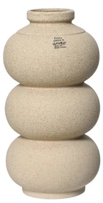 Produktbild von Beige Steingut Vase, 30 cm hoch