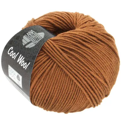 Obrázek produktu pro Lana Grossa COOL WOOL 50 g snadno udržovatelné pletací příze z extra jemné merino vlny 95 barev Barva 2054 - Karamelová