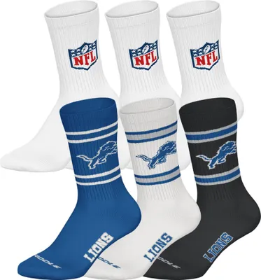Produktbild von NFL Uni Socken, 6er Pack - NFL Teams, 6Pack Crew Socks, Football, Logo, Baumwollmischung Detroit Lions/Weiß 39-42