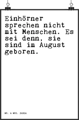 Produktbild von Mr. & Mrs. Panda Bild Einhörner sprechen nicht mit... DIN A5 - Weiß - Geschenk, Sprüche, Kunstdruck, Unicorn, Wandbild, drucke, wanddeko, Einhorn, Plakat, Geburtstag