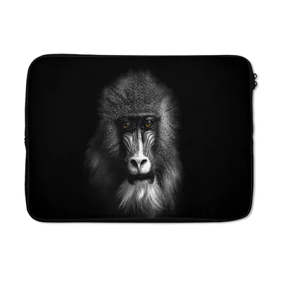 Produktbild von MuchoWow® Laptop Hülle 14 ZollAffe - Tiere - Augen - Braun - Schwarz und weiß Laptoptasche - Laptoptasche - Stoßsicher - Schutzhaube