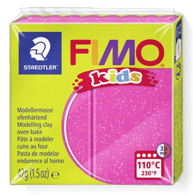 Produktbild von STAEDTLER FIMO kids 8030 ofenhärtende Modelliermasse Einzelprodukt, 42g, glitter pink