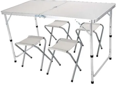 Produktbild von Camping Set Klapptisch und 4 Klapphocker 2720