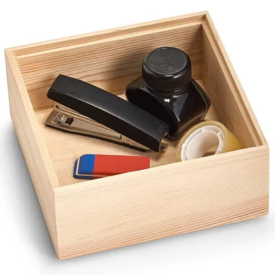 Produktbild von Ordnungsbox aus Kiefernholz Allzweckkiste 15x15x7 ZELLER Present