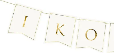 Produktbild von Banner Girlande Erstkommunion WEISS GOLD